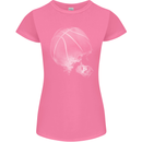 Basketball Skull Womens Petite Cut T-Shirt Azalea