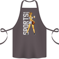 Basketball Sports & Beer Funny Cotton Apron 100% Organic Dark Grey