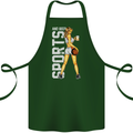 Basketball Sports & Beer Funny Cotton Apron 100% Organic Forest Green