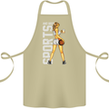 Basketball Sports & Beer Funny Cotton Apron 100% Organic Khaki