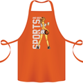 Basketball Sports & Beer Funny Cotton Apron 100% Organic Orange