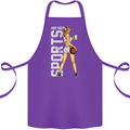 Basketball Sports & Beer Funny Cotton Apron 100% Organic Purple