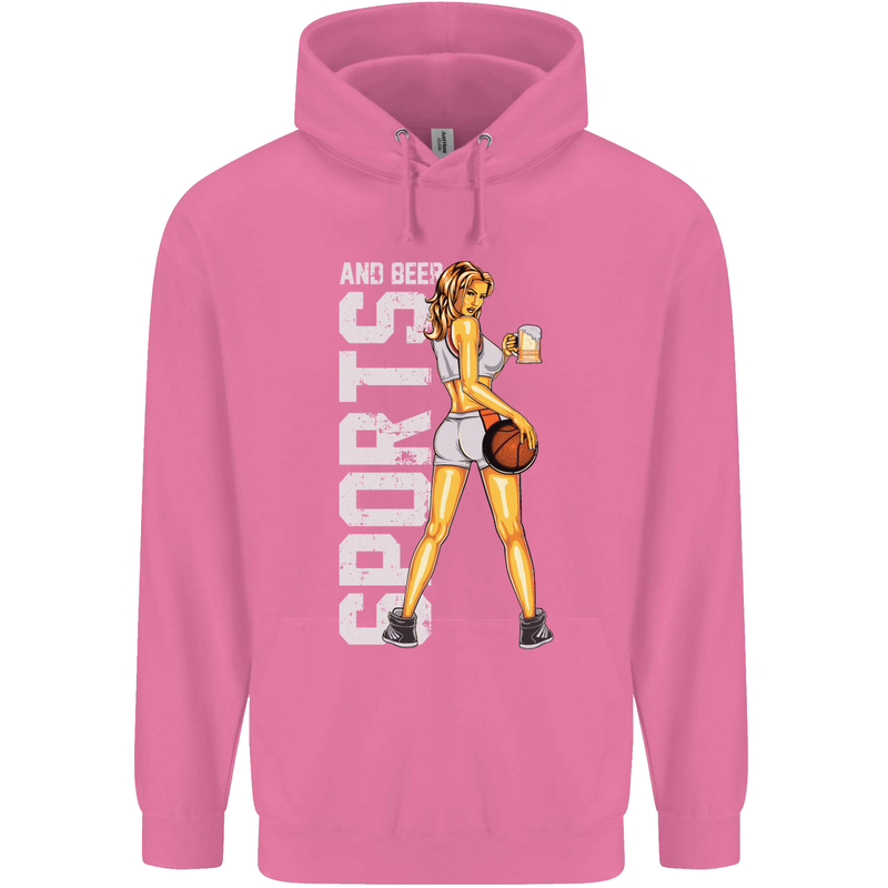 Basketball Sports & Beer Funny Mens 80% Cotton Hoodie Azelea