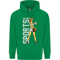 Basketball Sports & Beer Funny Mens 80% Cotton Hoodie Irish Green