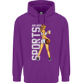 Basketball Sports & Beer Funny Mens 80% Cotton Hoodie Purple
