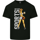 Basketball Sports & Beer Funny Mens Cotton T-Shirt Tee Top Black