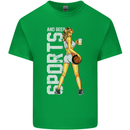 Basketball Sports & Beer Funny Mens Cotton T-Shirt Tee Top Irish Green
