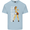Basketball Sports & Beer Funny Mens Cotton T-Shirt Tee Top Light Blue