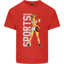 Basketball Sports & Beer Funny Mens Cotton T-Shirt Tee Top Red