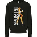 Basketball Sports & Beer Funny Mens Sweatshirt Jumper Black