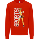 Basketball Sports & Beer Funny Mens Sweatshirt Jumper Bright Red