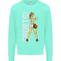 Basketball Sports & Beer Funny Mens Sweatshirt Jumper Peppermint