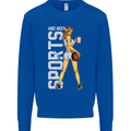 Basketball Sports & Beer Funny Mens Sweatshirt Jumper Royal Blue
