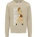 Basketball Sports & Beer Funny Mens Sweatshirt Jumper Sand