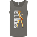 Basketball Sports & Beer Funny Mens Vest Tank Top Charcoal