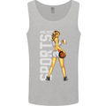 Basketball Sports & Beer Funny Mens Vest Tank Top Sports Grey