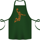 Basketball Word Art Cotton Apron 100% Organic Forest Green