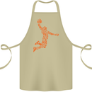 Basketball Word Art Cotton Apron 100% Organic Khaki