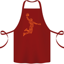 Basketball Word Art Cotton Apron 100% Organic Maroon