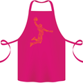 Basketball Word Art Cotton Apron 100% Organic Pink