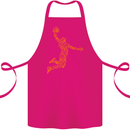 Basketball Word Art Cotton Apron 100% Organic Pink
