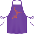 Basketball Word Art Cotton Apron 100% Organic Purple
