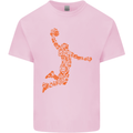 Basketball Word Art Kids T-Shirt Childrens Light Pink