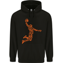 Basketball Word Art Mens 80% Cotton Hoodie Black