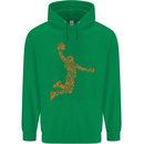 Basketball Word Art Mens 80% Cotton Hoodie Irish Green