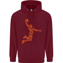 Basketball Word Art Mens 80% Cotton Hoodie Maroon