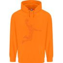 Basketball Word Art Mens 80% Cotton Hoodie Orange