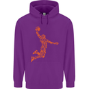 Basketball Word Art Mens 80% Cotton Hoodie Purple