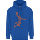 Basketball Word Art Mens 80% Cotton Hoodie Royal Blue