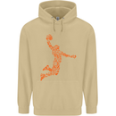 Basketball Word Art Mens 80% Cotton Hoodie Sand