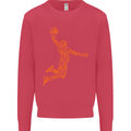 Basketball Word Art Mens Sweatshirt Jumper Heliconia