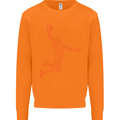 Basketball Word Art Mens Sweatshirt Jumper Orange