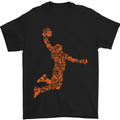 Basketball Word Art Mens T-Shirt Cotton Gildan Black