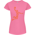 Basketball Word Art Womens Petite Cut T-Shirt Azalea