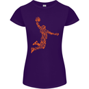 Basketball Word Art Womens Petite Cut T-Shirt Purple