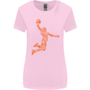 Basketball Word Art Womens Wider Cut T-Shirt Light Pink