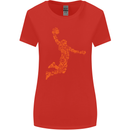 Basketball Word Art Womens Wider Cut T-Shirt Red