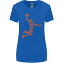 Basketball Word Art Womens Wider Cut T-Shirt Royal Blue