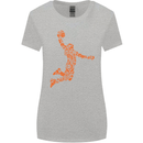 Basketball Word Art Womens Wider Cut T-Shirt Sports Grey