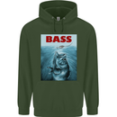 Bass Fishing Parody Fuuny Fisherman Childrens Kids Hoodie Forest Green