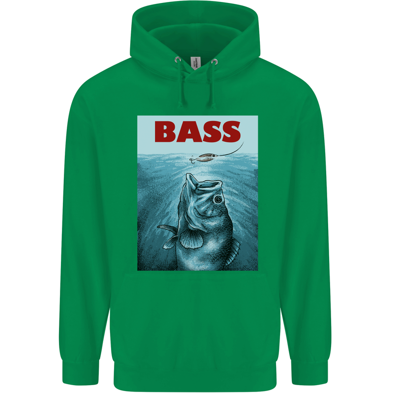 Bass Fishing Parody Fuuny Fisherman Childrens Kids Hoodie Irish Green