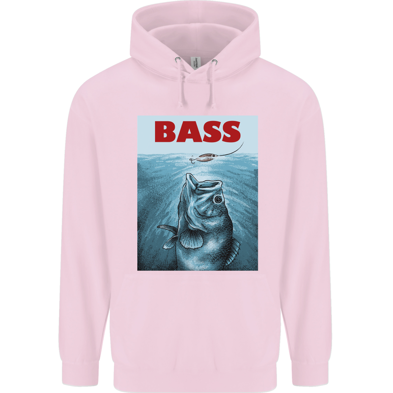 Bass Fishing Parody Fuuny Fisherman Childrens Kids Hoodie Light Pink