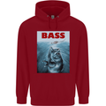 Bass Fishing Parody Fuuny Fisherman Childrens Kids Hoodie Red
