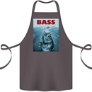 Bass Fishing Parody Fuuny Fisherman Cotton Apron 100% Organic Dark Grey