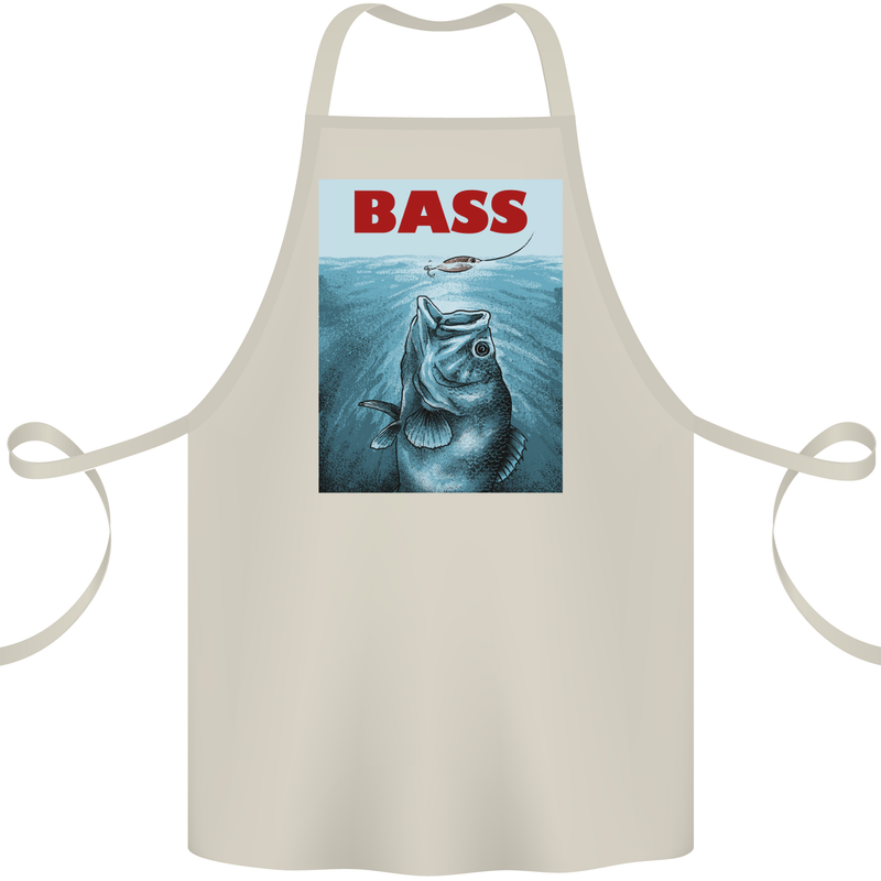 Bass Fishing Parody Fuuny Fisherman Cotton Apron 100% Organic Natural