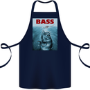 Bass Fishing Parody Fuuny Fisherman Cotton Apron 100% Organic Navy Blue